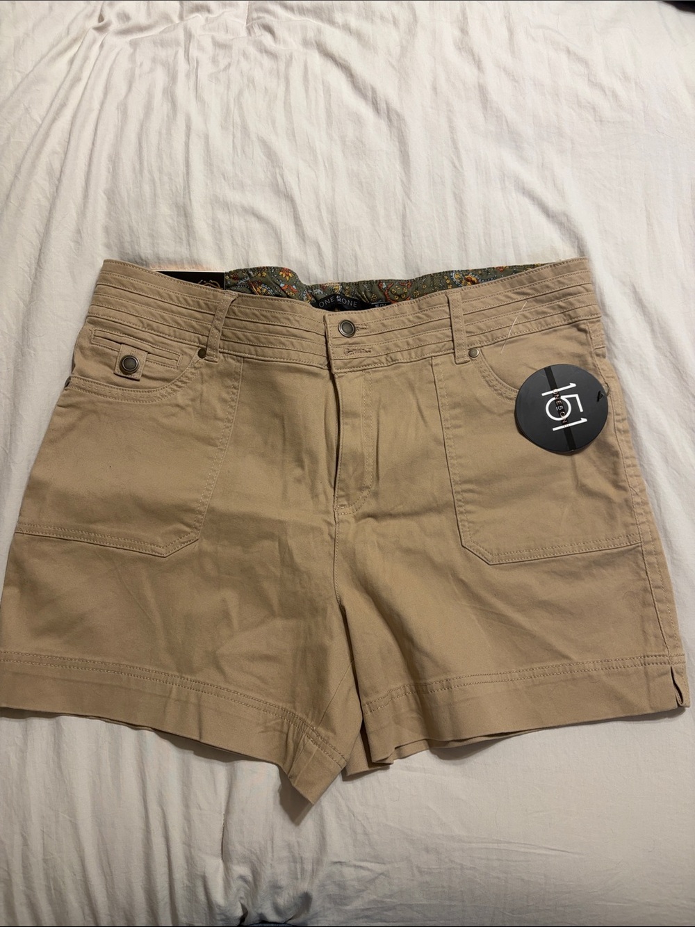 one 5 one Khaki Utility Bermuda Shorts